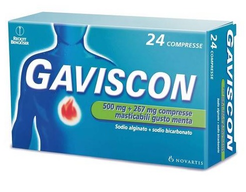 GAVISCON*24CPR MENTA 500+267MG - Farmapre