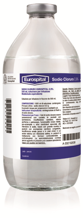 SODIO CLORURO EUROS*0,9% 500ML - Farmapre