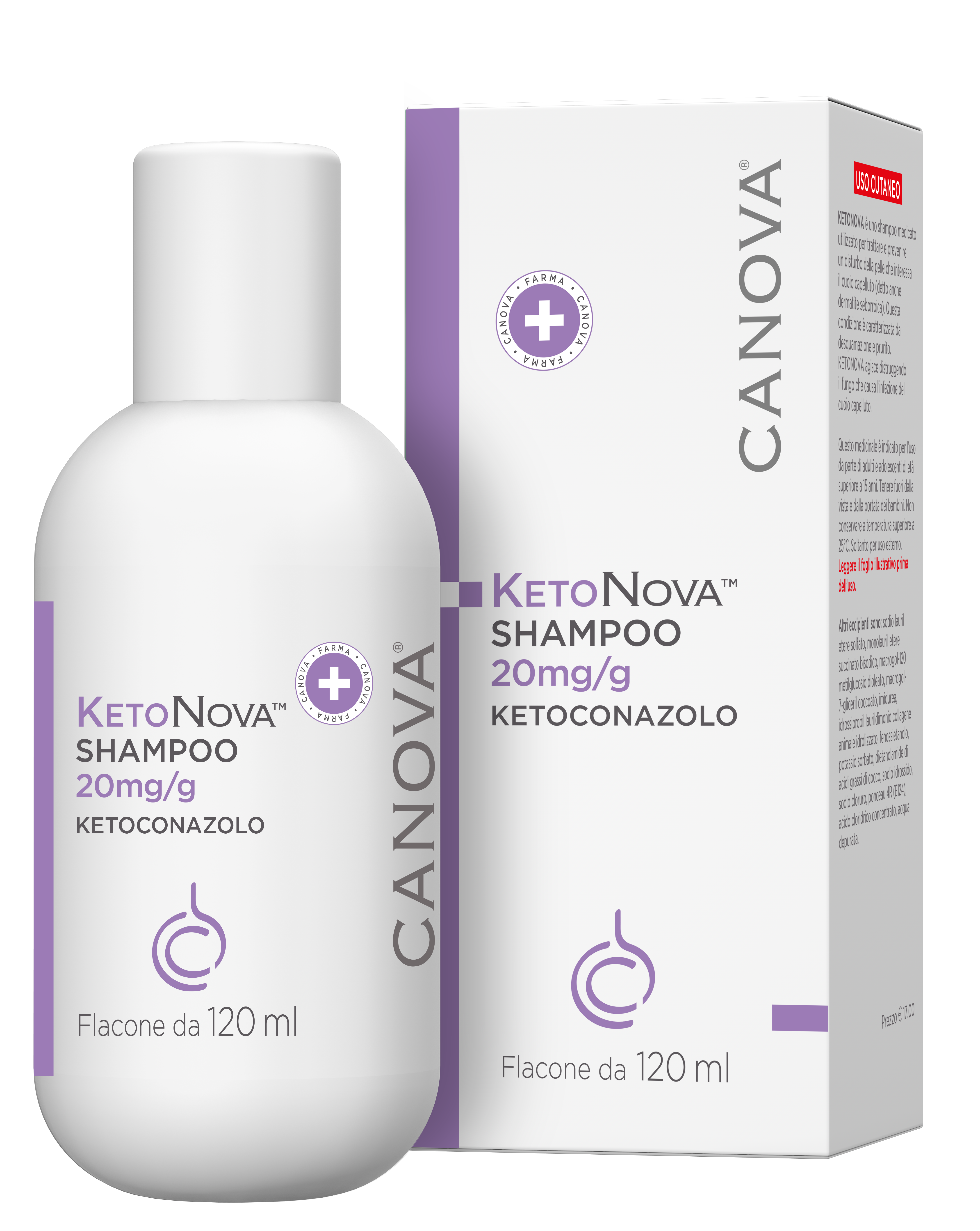 KETONOVA*SHAMPOO 120ML 20MG/G - Farmapre