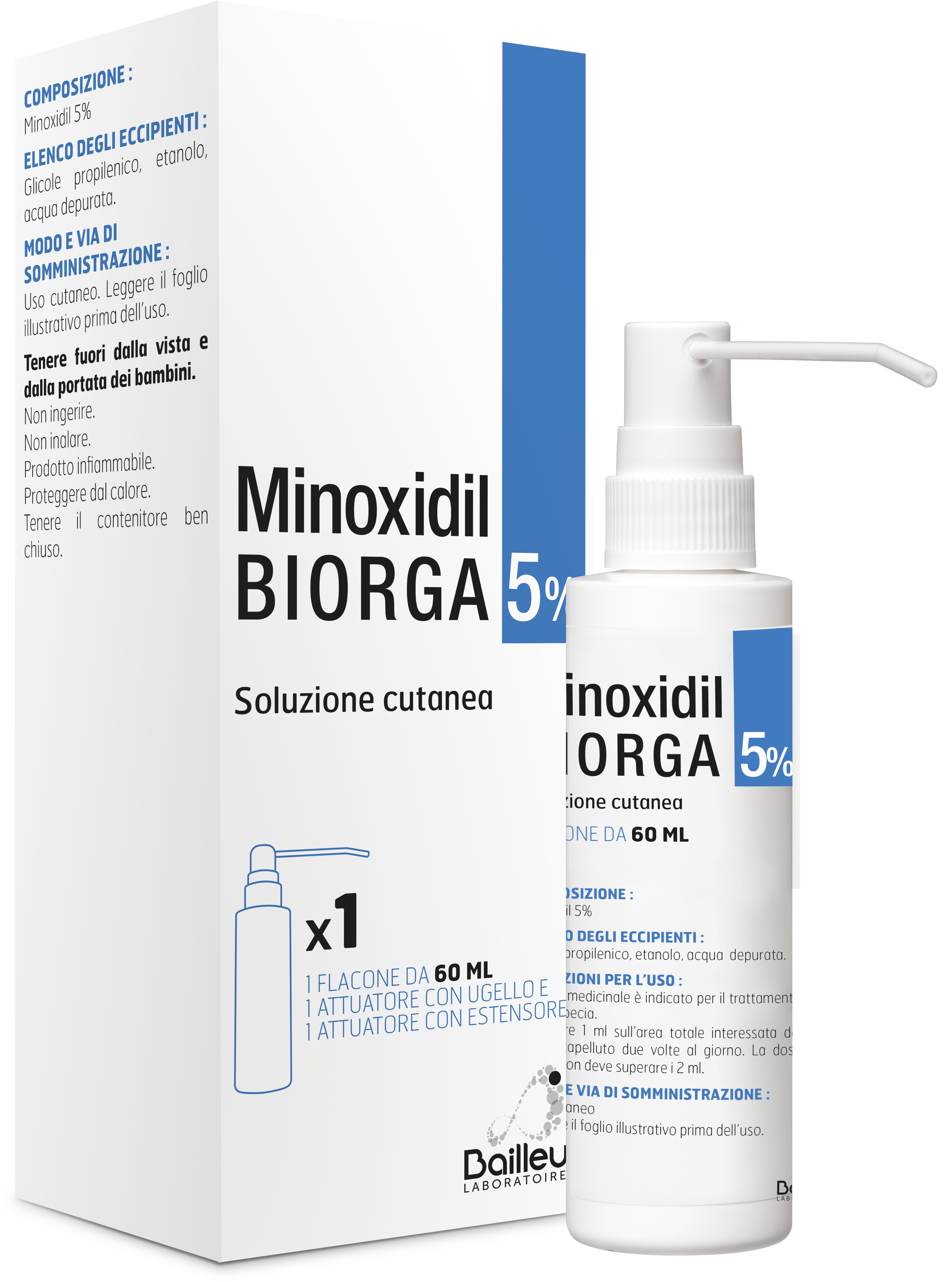MINOXIDIL BIORGA*SOL CUT60ML5% - Farmapre