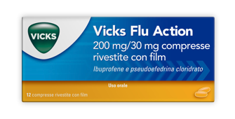 VICKS FLU ACTION*12CPR200+30MG - Farmapre