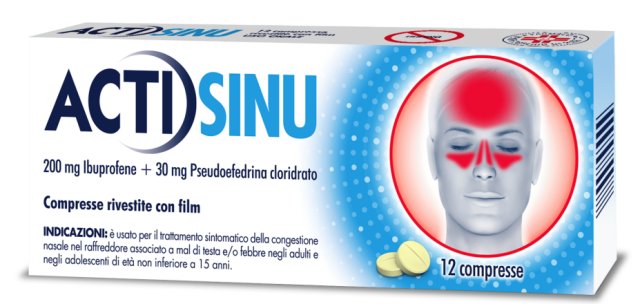 ACTISINU*12CPR 200MG+30MG - Farmapre