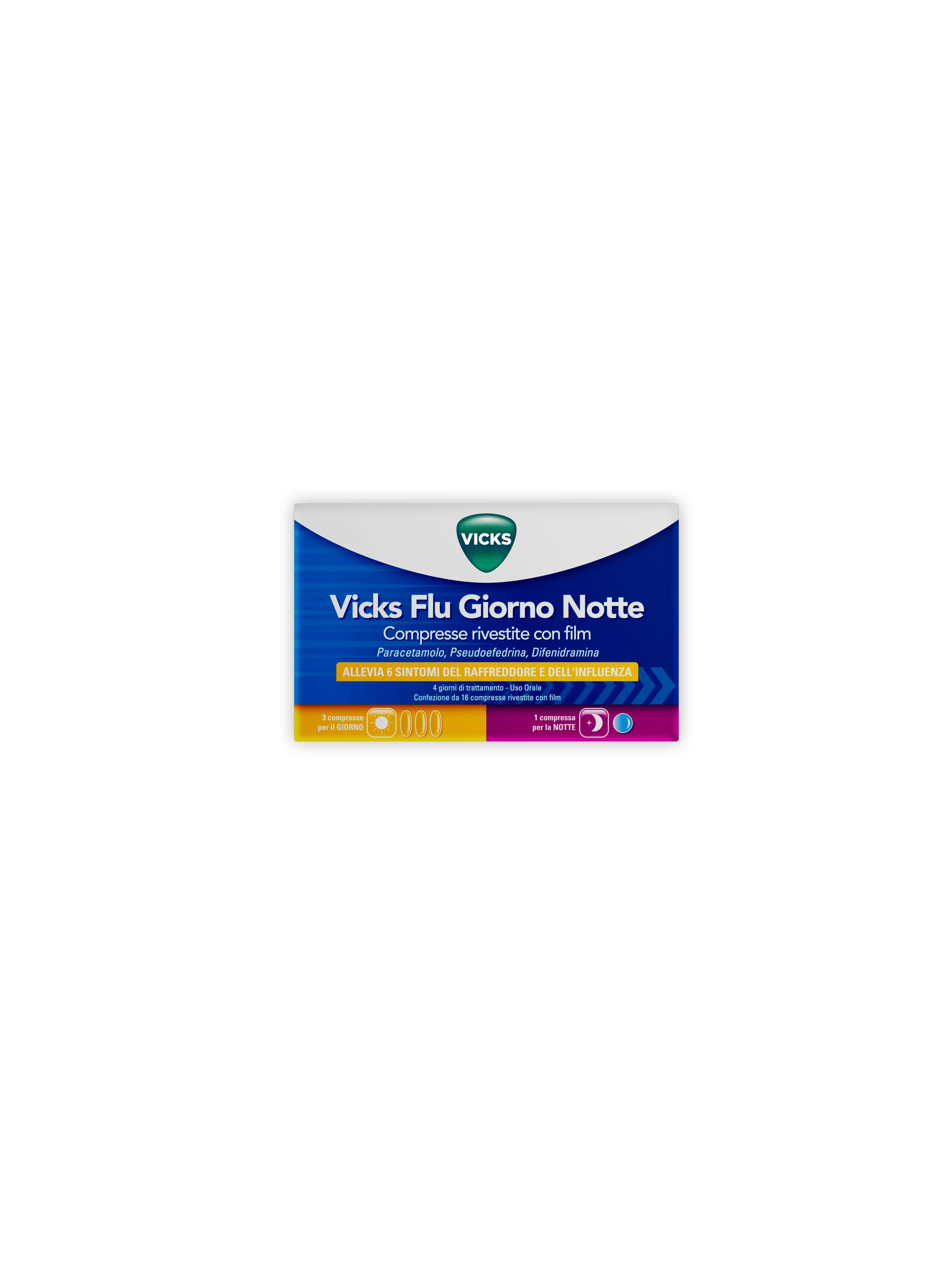 VICKS FLU GIORNO NOTTE*12+4CPR - Farmapre