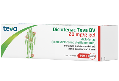 DICLOFENAC TEVA*GEL100G 20MG/G - Farmapre