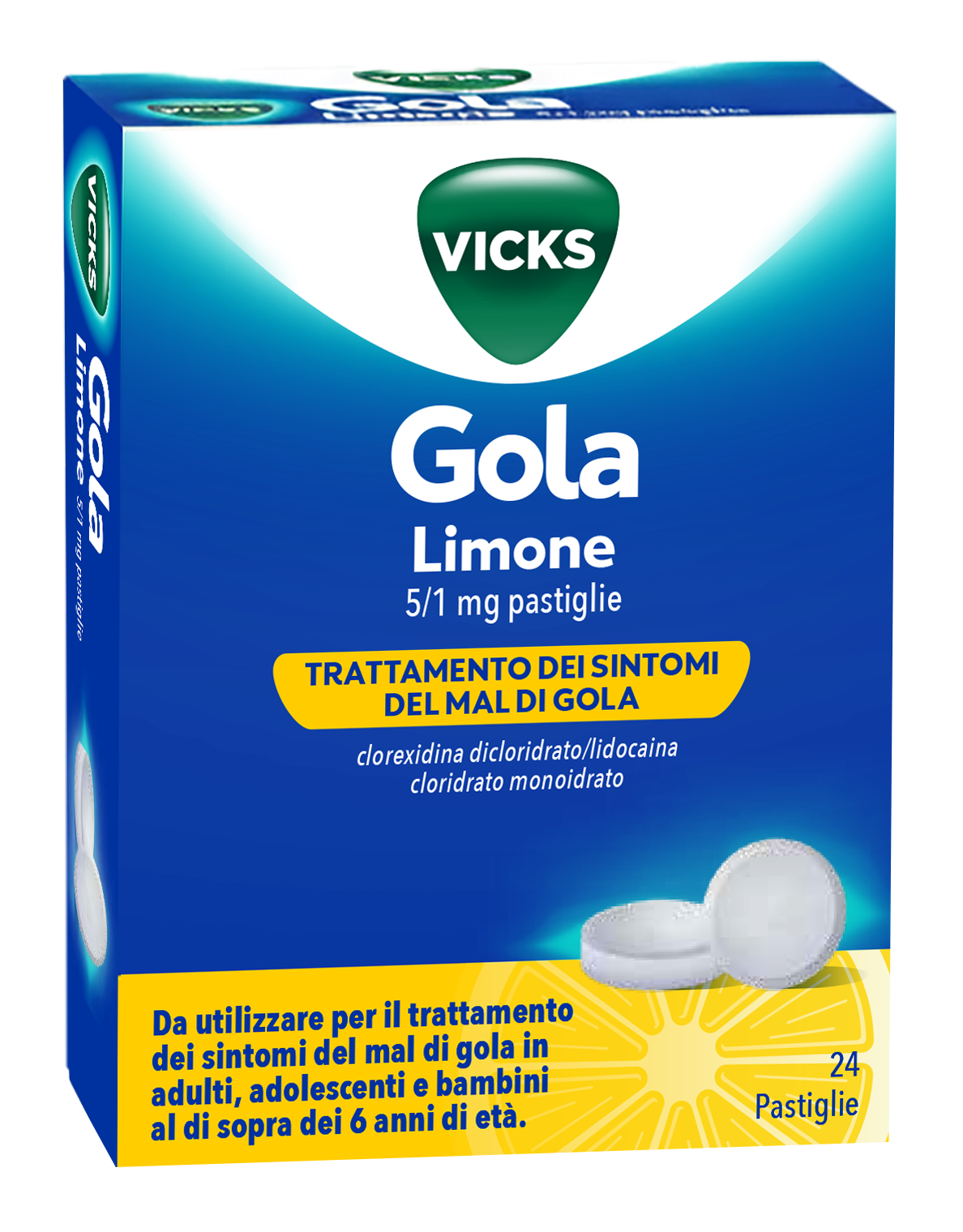 VICKS GOLA*24PAST 5+1MG LIMONE - Farmapre