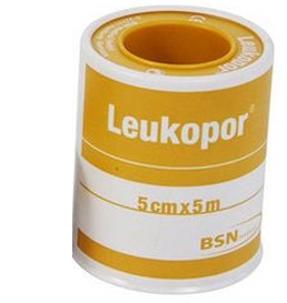 CEROTTO IN ROCCHETTO LEUKOPOR IPOALLERGENICO TESSUTO NON TESSUTO BIANCO 5X500 CM - Farmapre