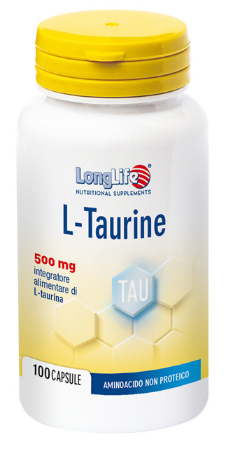 LONGLIFE L-TAURINE 500 MG 100 CAPSULE DI GELATINA DA 6,2 G - Farmapre