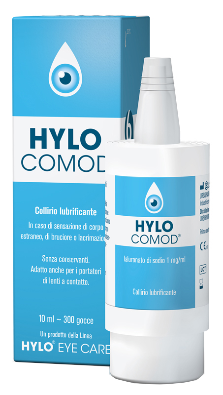 HYLO-COMOD GOCCE OCULARI IALURONATO DI SODIO 0,1%  FLACONCINO 10 ML - Farmapre