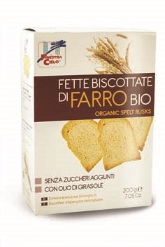 FSC FETTE BISCOTTATE DI FARRO BIO SENZA ZUCCHERI AGGIUNTI CON OLIO DI GIRASOLE SENZA OLIO DI PALMA 200 G - Farmapre