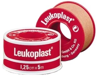 CEROTTO CHIRURGICO PER FISSAGGIO MEDICAZIONI IN ROCCHETTO LEUKOPLAST SUPPORTO VISCOSA COLOR PELLE MASSA ADESIVA CAUCCIU' OSSIDO DI ZINCO 1,25X500CM MUTUABILE - Farmapre