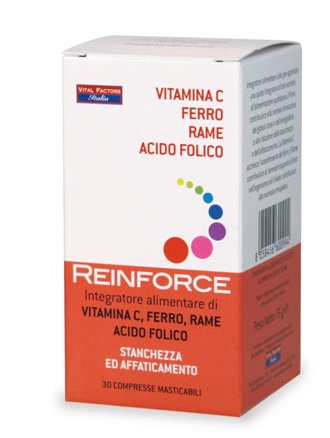 REINFORCE FERRO + RAME + VITAMINA C 30 COMPRESSE MASTICABILI - Farmapre