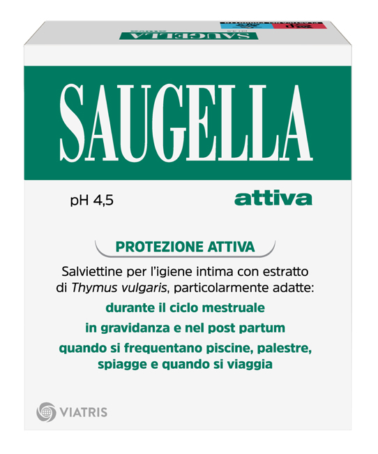 SAUGELLA ATTIVA SALVIETTINE DETERGENTI 10 BUSTINE - Farmapre
