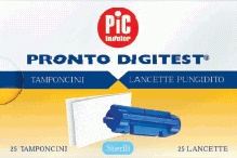 LANCETTE PUNGIDITO PIC DIGITEST GAUGE 28 25 PEZZI + 25 TAMPONCINI ASSORBENTI - Farmapre