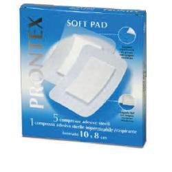 GARZA COMPRESSA PRONTEX SOFT PAD 10X8 CM 6 PEZZI (5 TNT + 1 IMPERMEABILE AQUA PAD) - Farmapre