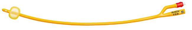 CATETERE FOLEY A MEDIA PERMANENZA  RUSCH GOLD PLUS A 2 VIE IN SILKOLATEX LATTICE-SILICONE PER ADULTO CH18 LUNGHEZZA 40 CM PUNTA CILINDRICA A 2 FORI PALLONCINO 30-50 ML 1 PEZZO - Farmapre