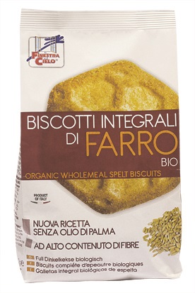 FSC BISCOTTI INTEGRALI DI FARRO BIOA AD ALTO CONTENUTO DI FIBRE CON OLIO DI GIRASOLE SENZA OLIO DI PALMA 400 G - Farmapre