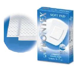 GARZA PRONTEX SOFT PAD COMPRESSA 5X7 CM 5 PEZZI - Farmapre