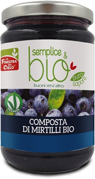 COMPOSTA DI MIRTILLI BIO CON POLPA DI MELA 320 G - Farmapre
