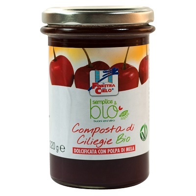 COMPOSTA DI CILIEGIE CON POLPA DI MELA BIO 320 G - Farmapre
