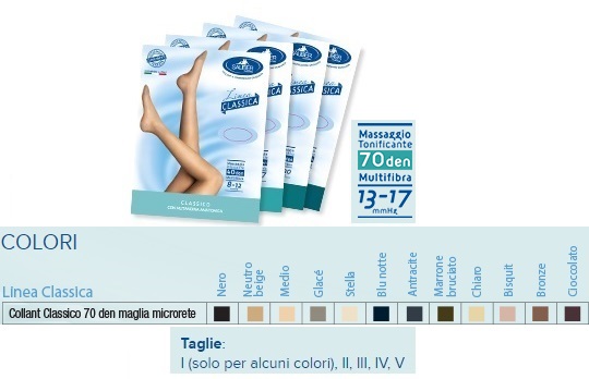 SAUBER COLLANT 70 DENARI MAGLIA MICRORETE NEUTRO BEIGE 3 LINEA CLASSICA - Farmapre
