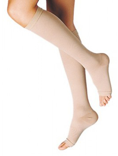 GAMBALETTO TERAPEUTICO DUALSAN A COMPRESSIONE DECRESCENTE KKL2 PUNTA APERTA BEIGE UNISEX 1 1 PAIO - Farmapre