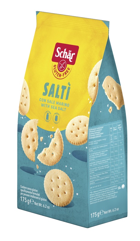 SCHAR SALTI' CRACKER CON SALE MARINO SENZA LATTOSIO 175 G - Farmapre