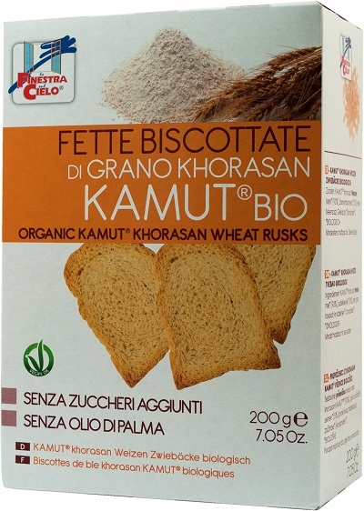 FSC FETTE BISCOTTATE DI KAMUT BIO SENZA ZUCCHERI AGGIUNTI CON OLIO DI GIRASOLE SENZA OLIO DI PALMA 200 G - Farmapre