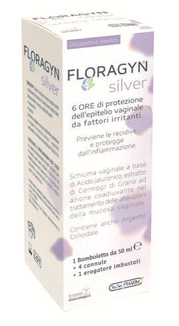 FLORAGYN SILVER SCHIUMA VAGINALE CON ARGENTO COLLOIDALE 50 ML - Farmapre