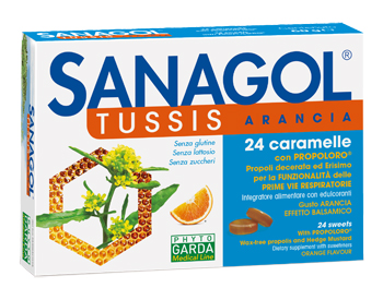 SANAGOL TUSSIS ARANCIA 24 CARAMELLE - Farmapre