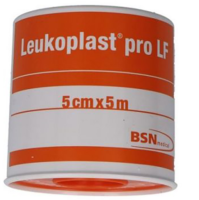 CEROTTO CHIRURGICO PER FISSAGGIO MEDICAZIONI LEUKOPLAST PRO LF SUPPORTO VISCOSA MASSA ADESIVA RESINA SINTETICA LANOLINA OSSIDO DI ZINCO CON LATTICE NATURALE 5X500CM - Farmapre