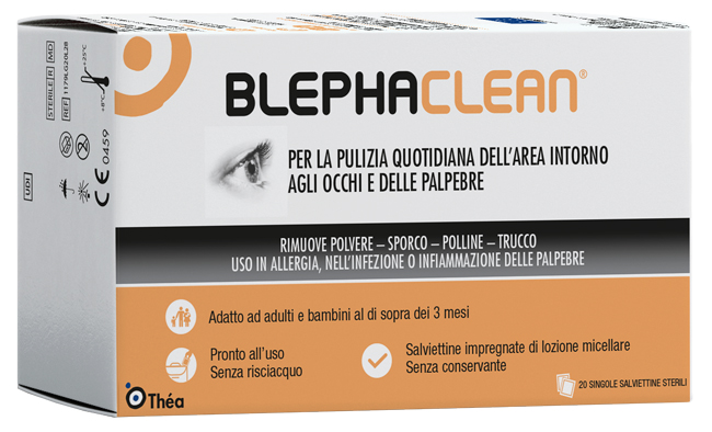 BLEPHACLEAN GARZE OCULARI STERILI A BASE DI ACIDO IALURONICO 20 PEZZI - Farmapre