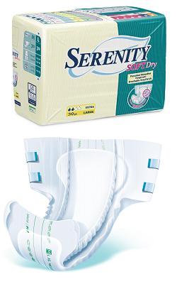 PANNOLONE PER INCONTINENZA SERENITY SOFTDRY FORMATO MAXI TAGLIA MEDIUM 15 PEZZI - Farmapre