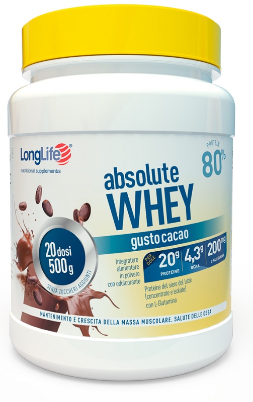 LONGLIFE ABSOLUTE WHEY CACAO 500 G - Farmapre