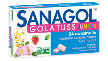 SANAGOL GOLA TUSS JUNIOR FRAGOLA 24 CARAMELLE - Farmapre