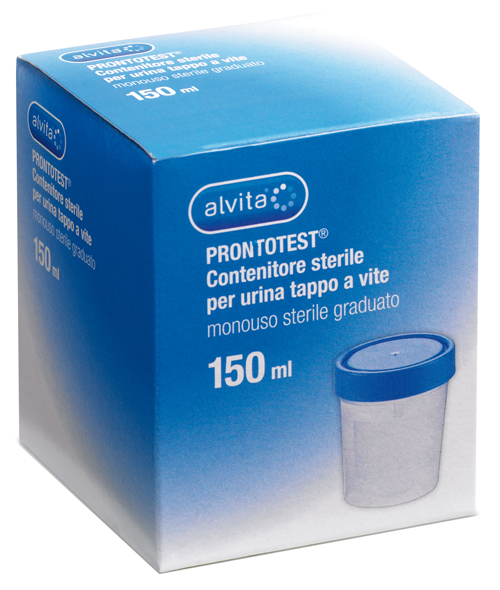 CONTENITORE PER URINA ALVITA PRONTOTEST GRADUATO CON TAPPO A VITE - Farmapre