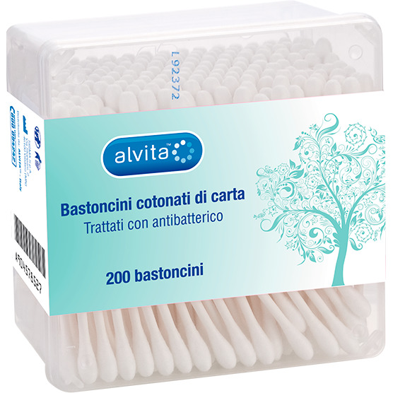 ALVITA BASTONCINI COTONATI DI CARTA 200 PEZZI - Farmapre