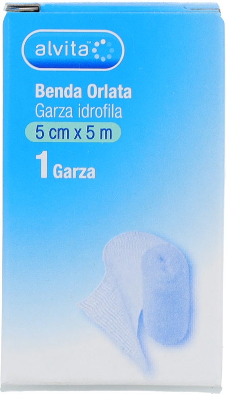 BENDA ORLATA GARZA IDROFILA ALVITA 5X500CM - Farmapre