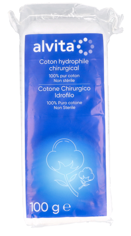 COTONE CHIRURGICO IDROFILO ALVITA 100% PURO COTONE 100 G - Farmapre