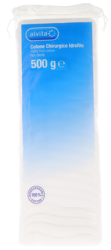 COTONE CHIRURGICO IDROFILO ALVITA 100% PURO COTONE 500 G - Farmapre