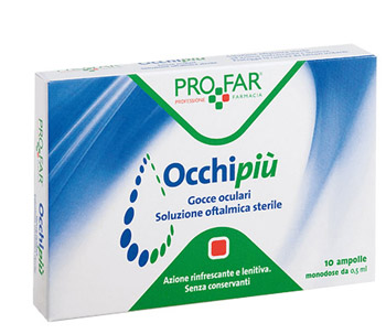OCCHIPIU' GOCCE OCULARI RINFRESCANTI 10 FL DA 0,5 ML PROFAR - Farmapre