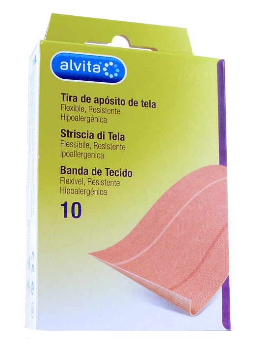 CEROTTO IN STRISCIA DI TELA ALVITA 10 X 6 CM 10 PEZZI - Farmapre