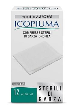 ICOPIUMA GARZA COMPRESSA IDROFILA 36X40CM 12 PEZZI - Farmapre