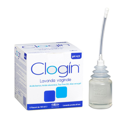 CLOGIN LAVANDA VAGINALE 5 FLACONI DA 100 ML + 5 CANNULE VAGINALI MONOUSO - Farmapre