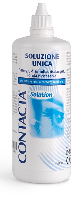 SOLUZIONE UNICA ISOTONICA PER LENTI A CONTATTO CONTACTA DA 360 ML - Farmapre
