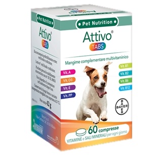 ATTIVO TABS ASTUCCIO DA 60 COMPRESSE ALTAMENTE APPETIBILI - Farmapre