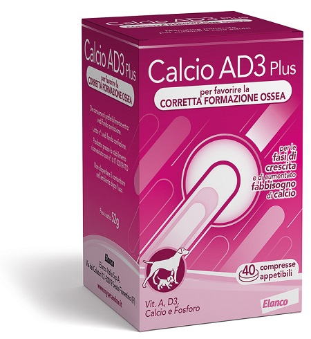 CALCIO AD3 PLUS 40 COMPRESSE APPETIBILI - Farmapre