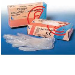 GUANTO IN VINILE CONFORT MISURA EXTRA SMALL ANTIADERENTE BIOCOMPATIBILE UTILIZZABILE ANCHE A CONTATTO CON SOSTANZE ALIMENTARI 100 PEZZI SENZA POLVERE - Farmapre