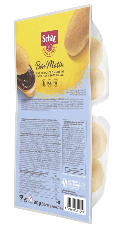 SCHAR BON MATIN PANINI DOLCI E MORBIDI SENZA LATTOSIO 2 PEZZI DA 100 G - Farmapre