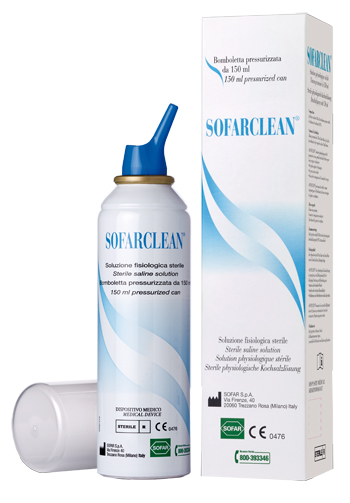 SOLUZIONE FISIOLOGICA SOFARCLEAN 150ML IN BOMBOLETTA PRESSURIZZATA - Farmapre