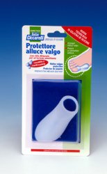 PROTETTORE ALLUCE VALGO REALIZZATO IN GEL DI SILICONE BIANCOSEMITRASPARENTE SAGOMATO PER AVVOLGERE LA PARTE DOLENTE E SENSIBILE DELL'ALLUCE IGIENEPIEDE 1 PEZZO - Farmapre